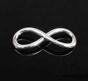 Connector - Link "Infinity". Forsølvet. 30 mm